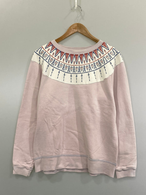 【中古品】【メンズ】 CHESWICK チェスウィック 雪柄 SWEATSHIRT スウェット トップス 145-260807-jt-37-min サイズ：M カラー：ピンク 万代Net店