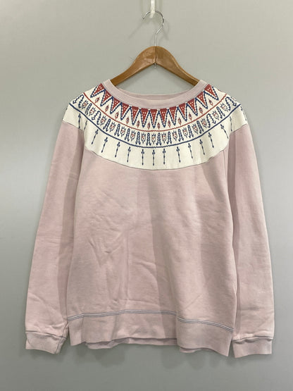 【中古品】【メンズ】 CHESWICK チェスウィック 雪柄 SWEATSHIRT スウェット トップス 145-260807-jt-37-min サイズ：M カラー：ピンク 万代Net店