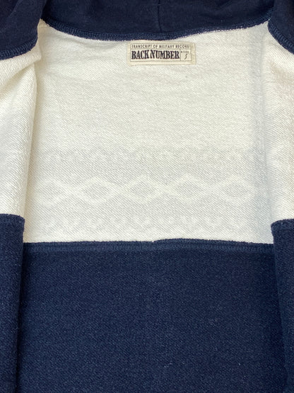 【中古品】【メンズ】 BACK NUMBER バックナンバー 雪柄 ZIP HOODIE ジップフーディ パーカー トップス 147-260807-jt-38-min サイズ：S カラー：ネイビー/ホワイト 万代Net店