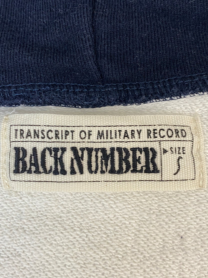【中古品】【メンズ】 BACK NUMBER バックナンバー 雪柄 ZIP HOODIE ジップフーディ パーカー トップス 147-260807-jt-38-min サイズ：S カラー：ネイビー/ホワイト 万代Net店