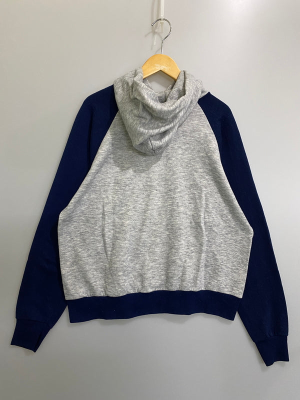 【中古品】【メンズ】 DISNEY CASUAL ディズニーカジュアル 80年代 2TONE HOODIE ツートン フーディ パーカー トップス 146-260807-jt-09-min サイズ：XL カラー：グレー/ネイビー 万代Net店