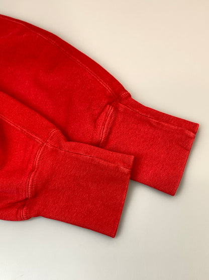 【中古品】【メンズ】 CHAMPION チャンピオン90's REVERSE WEAVE HOODIE 90年代 リバースウィーブ 3段プリント フーディー パーカー トップス 146-260806-yn-04-min サイズ：MEDIUM カラー：レッド 万代Net店
