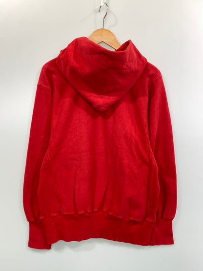 【中古品】【メンズ】 CHAMPION チャンピオン90's REVERSE WEAVE HOODIE 90年代 リバースウィーブ 3段プリント フーディー パーカー トップス 146-260806-yn-04-min サイズ：MEDIUM カラー：レッド 万代Net店