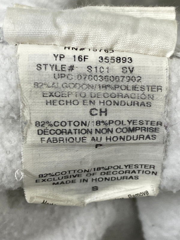 【中古品】【メンズ】 CHAMPION チャンピオン REVERSE WEAVE PRINT HOODIE リバースウィーブ プリント フーディ パーカー トップス 148-260807-jt-08-min サイズ：S カラー：ホワイト/グレー 万代Net店