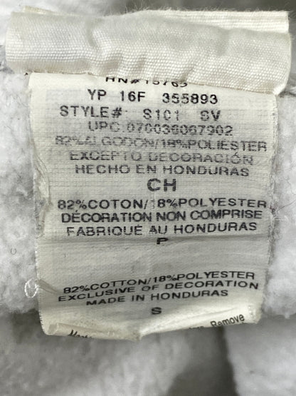 【中古品】【メンズ】 CHAMPION チャンピオン REVERSE WEAVE PRINT HOODIE リバースウィーブ プリント フーディ パーカー トップス 148-260807-jt-08-min サイズ：S カラー：ホワイト/グレー 万代Net店