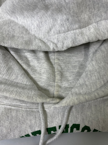 【中古品】【メンズ】 CHAMPION チャンピオン REVERSE WEAVE PRINT HOODIE リバースウィーブ プリント フーディ パーカー トップス 148-260807-jt-08-min サイズ：S カラー：ホワイト/グレー 万代Net店