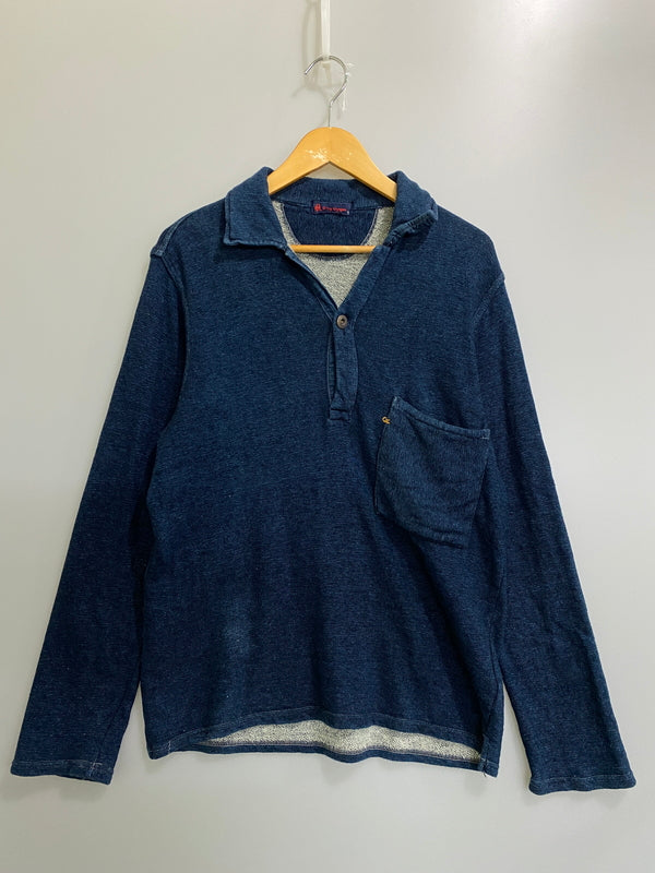 【中古品】【レディース】 45RPM ４５アールピーエム インディゴ染め スウェット トップス 170-260807-jt-07-min サイズ：サイズ不明 下記参照 カラー：インディゴ 万代Net店