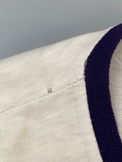 【中古品】【メンズ】 CHAMPION チャンピオン 60's RINGER TEE 60年代 チョコチン リンガーTシャツ YALE C中ランタグ 半袖Tシャツ トップス 146-260806-yn-02-min サイズ：MEDIUM 38-40 カラー：ホワイト 万代Net店
