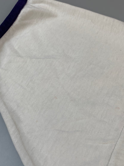 【中古品】【メンズ】 CHAMPION チャンピオン 60's RINGER TEE 60年代 チョコチン リンガーTシャツ YALE C中ランタグ 半袖Tシャツ トップス 146-260806-yn-02-min サイズ：MEDIUM 38-40 カラー：ホワイト 万代Net店
