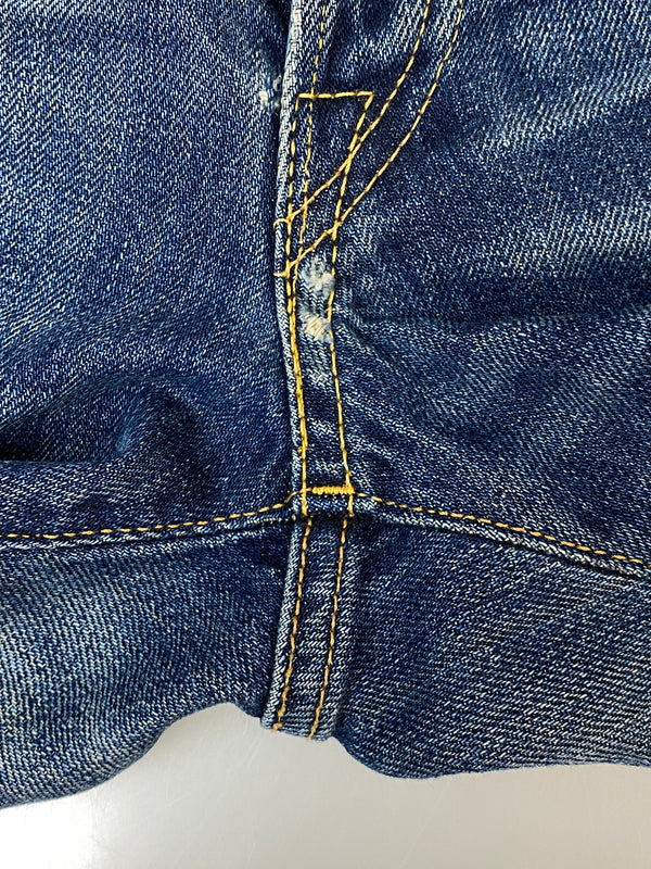【中古品】【メンズ】 RRL ダブルアールエル DAMAGE SELVEDGE DENIM PANTS ダメージ セルビッジ デニムパンツ ボトムス 156-260807-jt-29-min サイズ：28 × 30 カラー：インディゴ 万代Net店