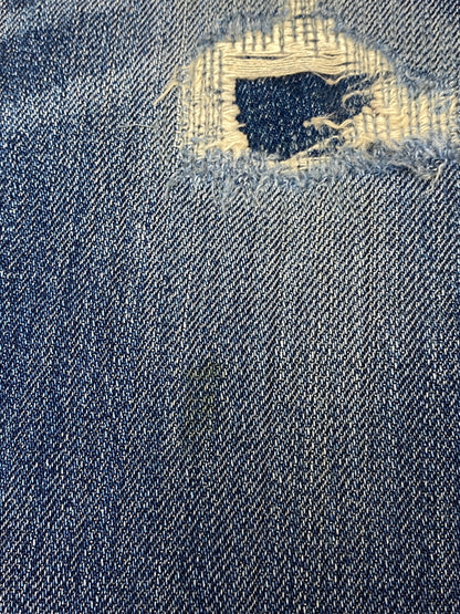 【中古品】【メンズ】 RRL ダブルアールエル DAMAGE SELVEDGE DENIM PANTS ダメージ セルビッジ デニムパンツ ボトムス 156-260807-jt-29-min サイズ：28 × 30 カラー：インディゴ 万代Net店