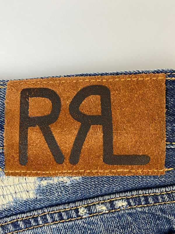 【中古品】【メンズ】 RRL ダブルアールエル DAMAGE SELVEDGE DENIM PANTS ダメージ セルビッジ デニムパンツ ボトムス 156-260807-jt-29-min サイズ：28 × 30 カラー：インディゴ 万代Net店