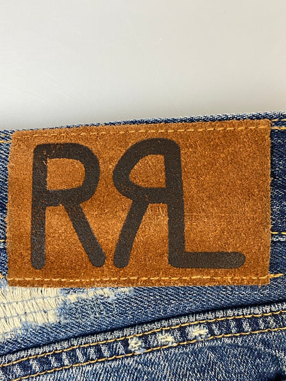 【中古品】【メンズ】 RRL ダブルアールエル DAMAGE SELVEDGE DENIM PANTS ダメージ セルビッジ デニムパンツ ボトムス 156-260807-jt-29-min サイズ：28 × 30 カラー：インディゴ 万代Net店