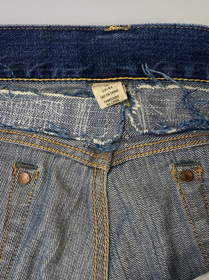 【中古品】【メンズ】 RRL ダブルアールエル DAMAGE SELVEDGE DENIM PANTS ダメージ セルビッジ デニムパンツ ボトムス 156-260807-jt-29-min サイズ：28 × 30 カラー：インディゴ 万代Net店