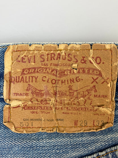 【現状渡し品】【メンズ】 LEVI'S リーバイス 70年代 66前期 501 DENIM PANTS デニムパンツ ボトムス 157-260807-jt-30-min サイズ：W29 L33 カラー：ライトインディゴ 万代Net店