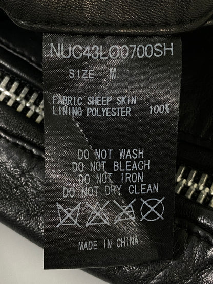 【中古品】【メンズ】 NANO UNIVERSE ナノ ユニバース NUC43LO0700SH SEEP SKIN LEATHER JACKET シープスキン レザージャケット アウター 147-260807-jt-13-min サイズ：M カラー：ブラック 万代Net店