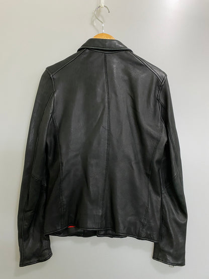 【中古品】【メンズ】 NANO UNIVERSE ナノユニバース NUC51LO0173SH SEEP SKIN DOUBLE RIDER'S JACKET シープ スキン ダブル ライダース ジャケット アウター 147-260807-jt-12-min サイズ：S カラー：ブラック 万代Net店