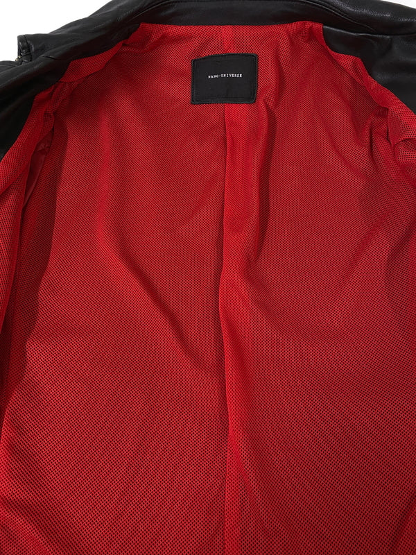 【中古品】【メンズ】 NANO UNIVERSE ナノユニバース NUC51LO0173SH SEEP SKIN DOUBLE RIDER'S JACKET シープ スキン ダブル ライダース ジャケット アウター 147-260807-jt-12-min サイズ：S カラー：ブラック 万代Net店
