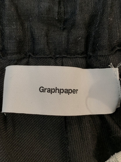 【中古品】【メンズ】 GRAPHPAPER グラフペーパー LINEN TRACK SHORTS GM242-40033B リネン トラック ショーツ ショートパンツ ボトムス 151-260806-yn-07-min サイズ：2 カラー：ブラック 万代Net店