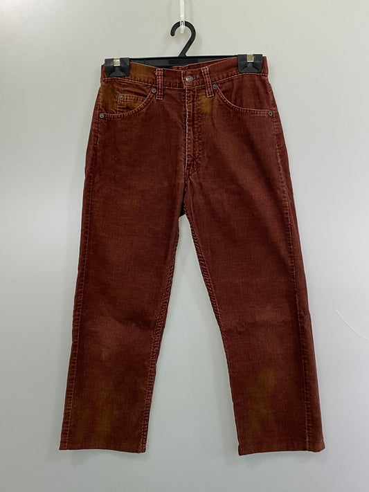 【中古品】【メンズ】 LEVI'S リーバイス 505 CORDUROY PANT コーデュロイ パンツ 505-1583 ボトムス 157-260811-hu-31-min サイズ：W29 L33 カラー：ボルドー系 万代Net店