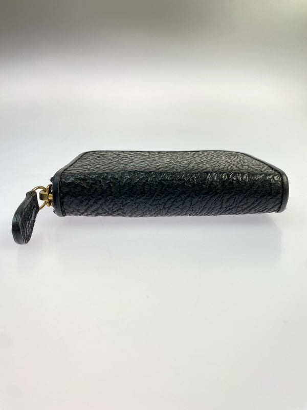【中古品】【メンズ/レディース】 ARIF COLLECTION アリフ コレクション ROUND ZIP WALLET ラウンド ジップ ウォレット 財布 小銭入れ コンパクト ファスナー コインケース 201-260809-em-27-min カラー：ブラック 万代Net店