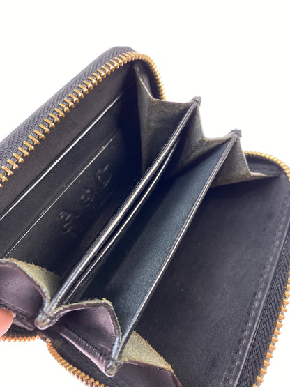 【中古品】【メンズ/レディース】 ARIF COLLECTION アリフ コレクション ROUND ZIP WALLET ラウンド ジップ ウォレット 財布 小銭入れ コンパクト ファスナー コインケース 201-260809-em-27-min カラー：ブラック 万代Net店