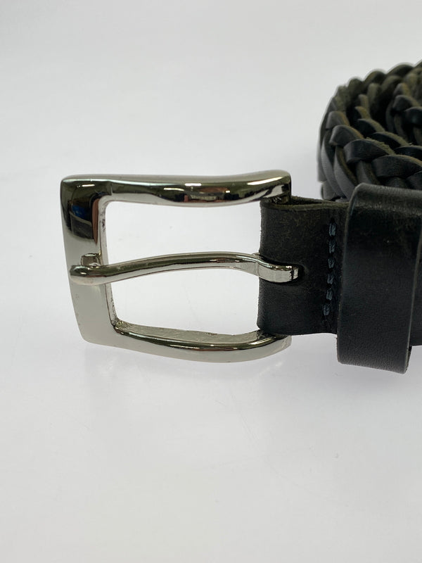 【中古品】【メンズ】 RYU リュウ LEATHER BELT レザーベルト 編み込み 205-260809-em-30-min カラー：ブラック 万代Net店