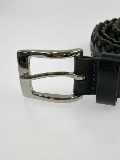 【中古品】【メンズ】 RYU リュウ LEATHER BELT レザーベルト 編み込み 205-260809-em-30-min カラー：ブラック 万代Net店