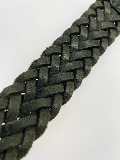 【中古品】【メンズ】 RYU リュウ LEATHER BELT レザーベルト 編み込み 205-260809-em-30-min カラー：ブラック 万代Net店