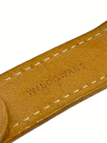 【中古品】【メンズ/レディース】 WILD S WANS ワイルドスワンズ キーホルダー レザー アクセサリー 小物 キーリング 208-260809-em-34-min カラー：シルバー/ブラウン 万代Net店