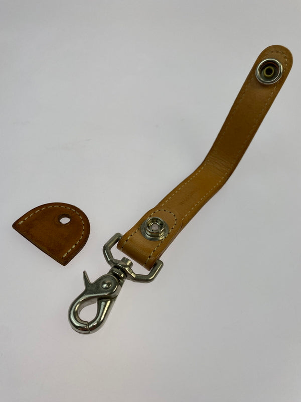 【中古品】【メンズ/レディース】 WILD S WANS ワイルドスワンズ キーホルダー レザー アクセサリー 小物 キーリング 208-260809-em-34-min カラー：シルバー/ブラウン 万代Net店
