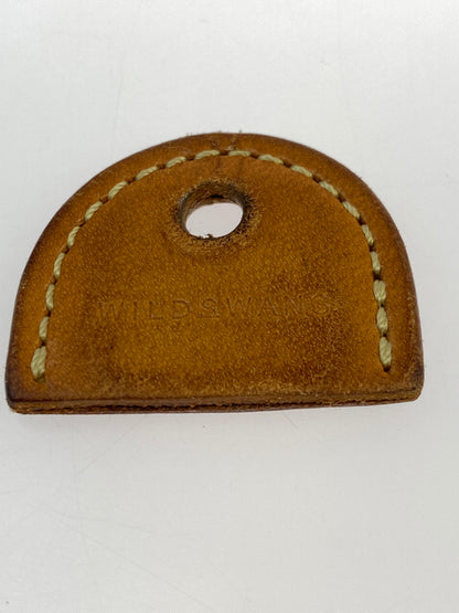 【中古品】【メンズ/レディース】 WILD S WANS ワイルドスワンズ キーホルダー レザー アクセサリー 小物 キーリング 208-260809-em-34-min カラー：シルバー/ブラウン 万代Net店