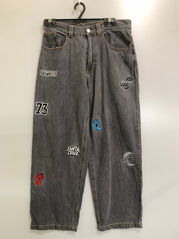 【中古品】【メンズ】 SANTA CRUZ サンタクルーズ DENIM PANT デニムパンツ 502231501 ボトムス ジーパン 153-260812-hu-03-min サイズ：M カラー：グレー系 万代Net店