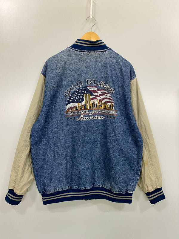 【現状渡し品】【メンズ】 LUNA PIER ルナ ピア 90年代 デニム スタジャン アウター 146-260807-jt-10-min サイズ：XL カラー：インディゴ/ライトオリーブ 万代Net店