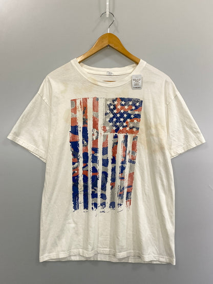 【現状渡し品】【メンズ】 KEVA 星条旗 Tシャツ 146-260807-jt-36-min サイズ：サイズ不明 下記参照 カラー：ホワイト 万代Net店