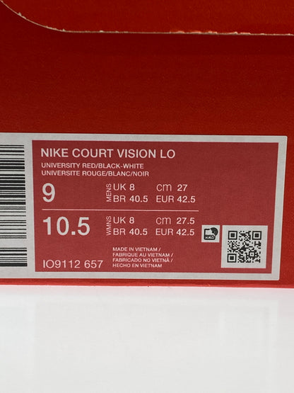 【中古品】【メンズ】 NIKE ナイキ COURT VISION LO IO9112-657 コート ビジョン ローカット スニーカー メンズ 靴 シューズ 160-260809-em-35-min サイズ：27.0cm カラー：レッド/ブラック/ホワイト 万代Net店