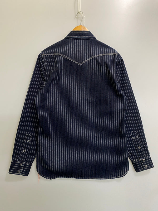 【中古品】【メンズ】 IRON HEART アイアンハート WABASH WESTERN SHIRT ウォバッシュ ウエスタンシャツ 長袖シャツ トップス 145-260806-yn-31-min サイズ：SMALL カラー：ネイビー 万代Net店