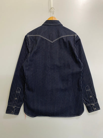 【中古品】【メンズ】 IRON HEART アイアンハート WABASH WESTERN SHIRT ウォバッシュ ウエスタンシャツ 長袖シャツ トップス 145-260806-yn-31-min サイズ：SMALL カラー：ネイビー 万代Net店