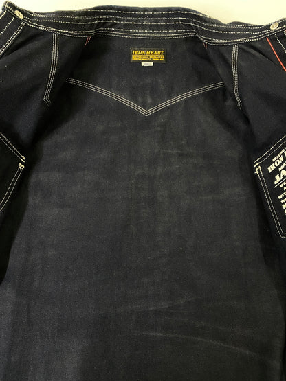 【中古品】【メンズ】 IRON HEART アイアンハート WABASH WESTERN SHIRT ウォバッシュ ウエスタンシャツ 長袖シャツ トップス 145-260806-yn-31-min サイズ：SMALL カラー：ネイビー 万代Net店