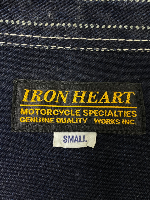 【中古品】【メンズ】 IRON HEART アイアンハート WABASH WESTERN SHIRT ウォバッシュ ウエスタンシャツ 長袖シャツ トップス 145-260806-yn-31-min サイズ：SMALL カラー：ネイビー 万代Net店