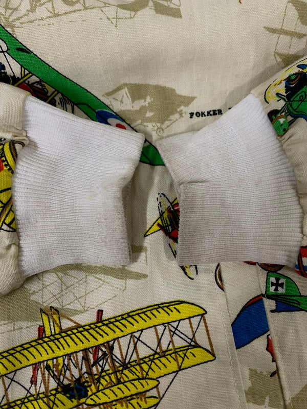 【中古品】【メンズ】 USED ユーズド 60S PRIDEジップ 飛行機柄 コットンジャケット 60年代 プライドジップ 長袖 ジップアップ メンズ ライトアウター 146-260809-em-41-min サイズ：M カラー：イエロー系 万代Net店