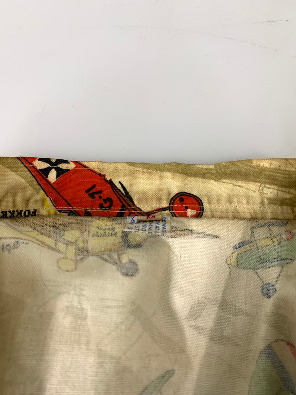 【中古品】【メンズ】 USED ユーズド 60S PRIDEジップ 飛行機柄 コットンジャケット 60年代 プライドジップ 長袖 ジップアップ メンズ ライトアウター 146-260809-em-41-min サイズ：M カラー：イエロー系 万代Net店