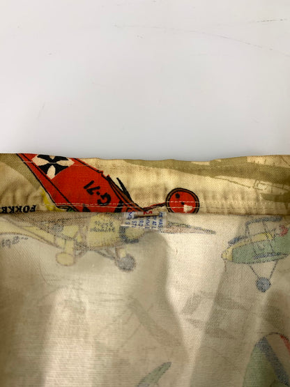 【中古品】【メンズ】 USED ユーズド 60S PRIDEジップ 飛行機柄 コットンジャケット 60年代 プライドジップ 長袖 ジップアップ メンズ ライトアウター 146-260809-em-41-min サイズ：M カラー：イエロー系 万代Net店