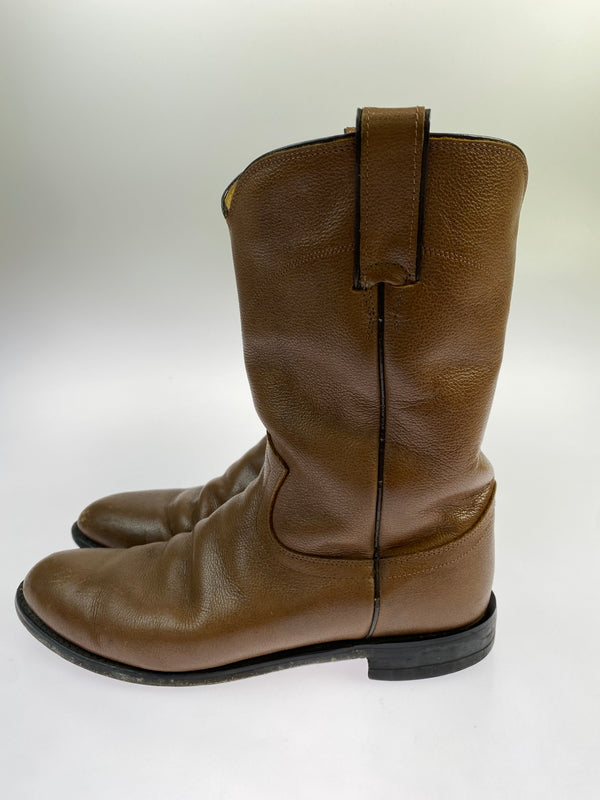 【中古品】【メンズ】 JUCTIN ジャスティン メキシコ製 ウエスタンブーツ メンズ 靴 ライダース シューズ 165-260809-em-20-min サイズ：8 1/2 カラー：ブラウン 万代Net店