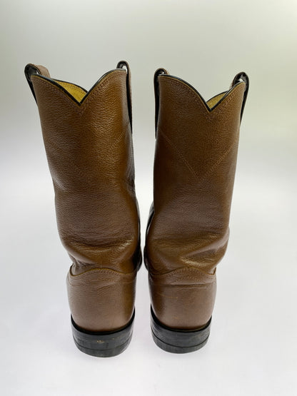 【中古品】【メンズ】 JUCTIN ジャスティン メキシコ製 ウエスタンブーツ メンズ 靴 ライダース シューズ 165-260809-em-20-min サイズ：8 1/2 カラー：ブラウン 万代Net店
