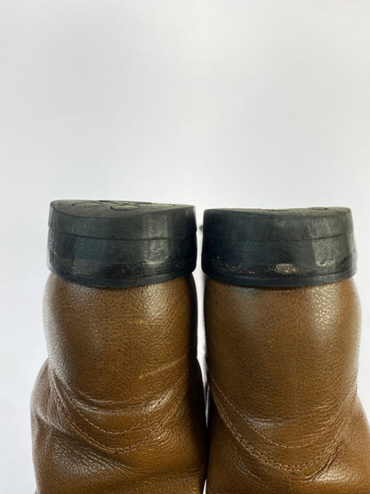 【中古品】【メンズ】 JUCTIN ジャスティン メキシコ製 ウエスタンブーツ メンズ 靴 ライダース シューズ 165-260809-em-20-min サイズ：8 1/2 カラー：ブラウン 万代Net店