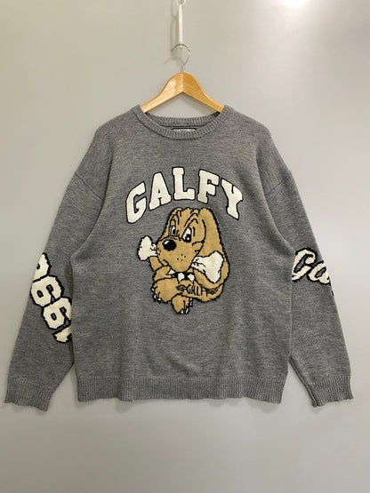 【中古品】【メンズ】 GALFY ガルフィー 113005 LS KNIT 長袖ニット トップス 142-260807-jt-04-min サイズ：XL 大型犬 カラー：グレー 万代Net店