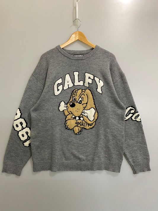 【中古品】【メンズ】 GALFY ガルフィー 113005 LS KNIT 長袖ニット トップス 142-260807-jt-04-min サイズ：XL 大型犬 カラー：グレー 万代Net店