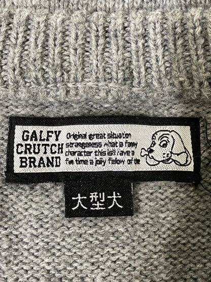 【中古品】【メンズ】 GALFY ガルフィー 113005 LS KNIT 長袖ニット トップス 142-260807-jt-04-min サイズ：XL 大型犬 カラー：グレー 万代Net店