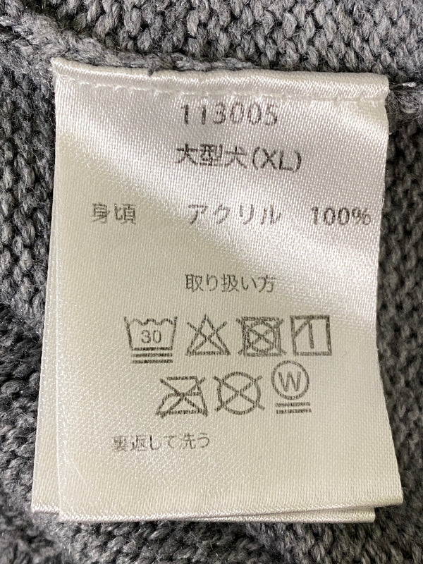 【中古品】【メンズ】 GALFY ガルフィー 113005 LS KNIT 長袖ニット トップス 142-260807-jt-04-min サイズ：XL 大型犬 カラー：グレー 万代Net店